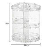 360° Rotating Acrylic Diamond Cosmetic Organizer – 12″ Big Size